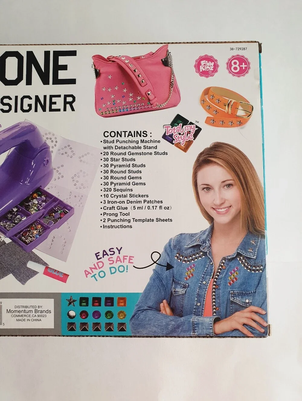 Gemstone & Stud Designer Kids' Craft Kit 500+ Pieces Purple